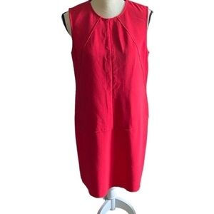 LOFT-RED SHIFT DRESS-SIZE 12P